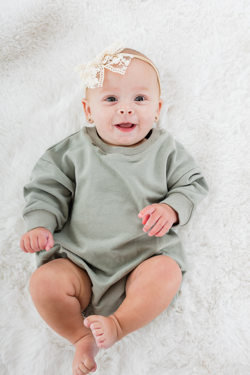 Green Bubble Romper